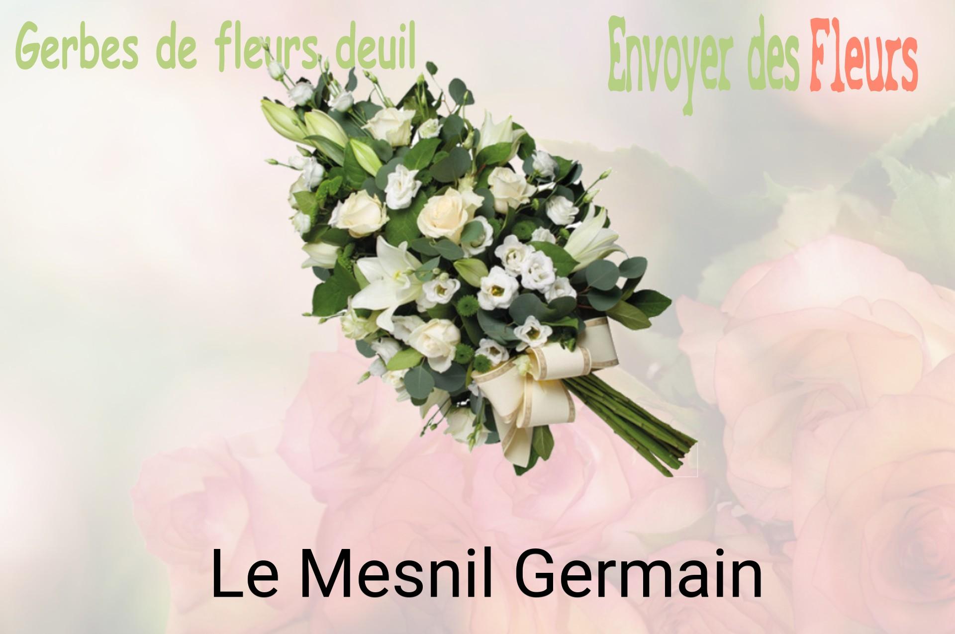 Gerbe de fleurs de deuil livrée à Le Mesnil-Germain